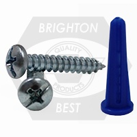 Picture of Brighton Best 071001 #10-12, Indent Hwh Slot,Kit Conical Plastic Anchor Kit